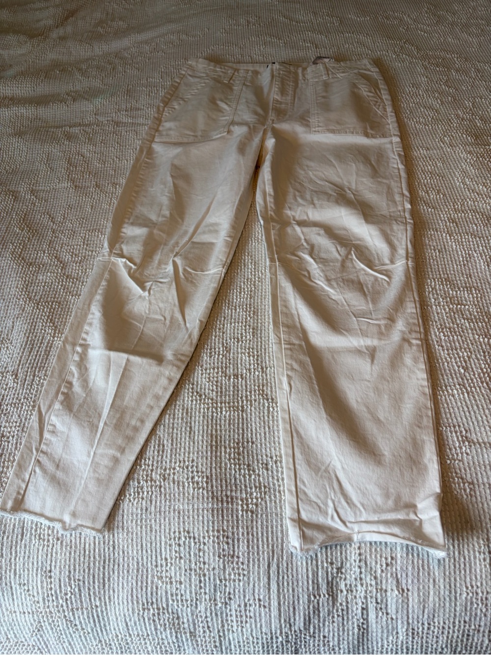 Banana Republic Straight Leg Chino Pants w/Rough End Bottom Hem Size 12 Tall